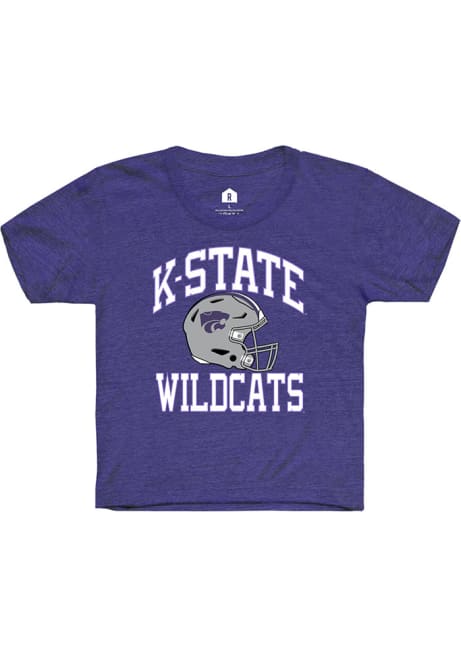 Toddler K-State Wildcats Purple Rally Football No 1 Short Sleeve T-Shirt