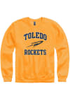 Main image for Rally Toledo Rockets Mens Gold No 1 Graphic Long Sleeve Crew Sweatshirt