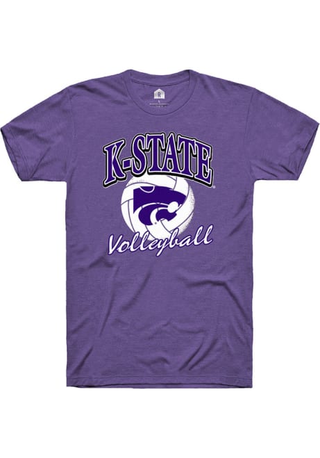 K-State Wildcats Purple Rally Number 1 Volleyball Short Sleeve T Shirt