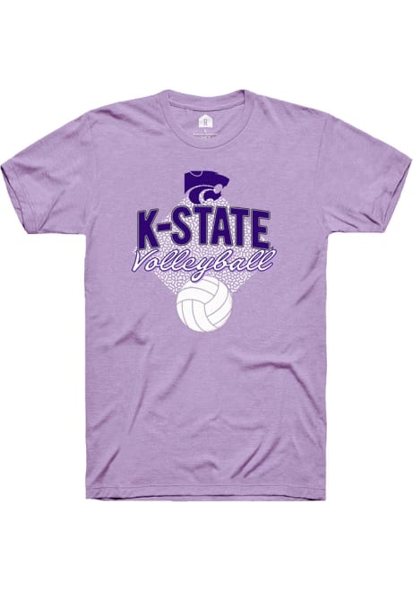 K-State Wildcats Lavender Rally Volleyball Short Sleeve T Shirt