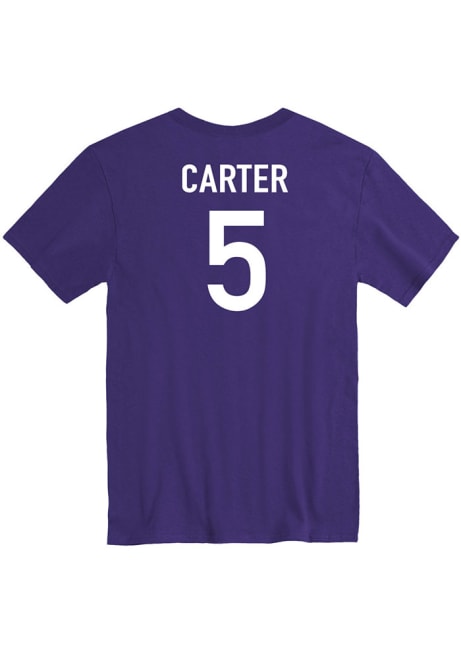 Camryn Carter Rally Mens Purple K-State Wildcats Basketball Name And Number Player T Shirt