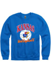 Main image for Rally Kansas Jayhawks Mens Blue Volleyball Number Long Sleeve Crew Sweatshirt
