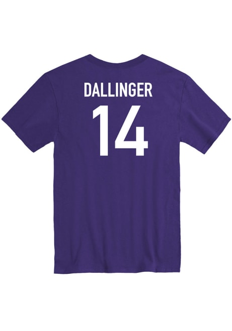 Rebekah Dallinger Rally Mens Purple K-State Wildcats Basketball Name And Number Player T Shirt