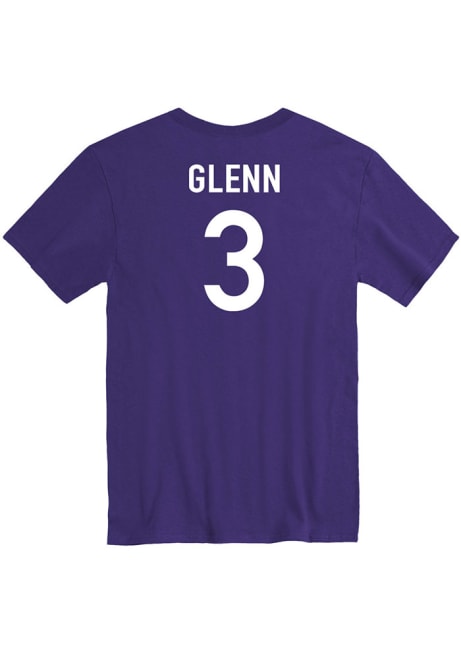 Jaelyn Glenn Rally Mens Purple K-State Wildcats Basketball Name And Number Player T Shirt