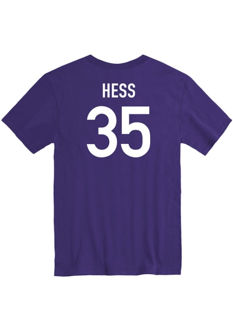 Alexis Hess Rally Mens Purple K-State Wildcats Basketball Name And Number Player T Shirt