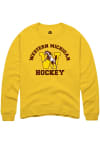 Main image for Rally Western Michigan Broncos Mens Gold No 1 Graphic with Hockey Long Sleeve Crew Sweatshirt