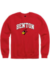 Main image for Rally Benton Cardinals Mens Red Arch Mascot Long Sleeve Crew Sweatshirt