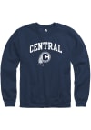 Main image for Rally Central Indians Mens Navy Blue Arch Mascot Long Sleeve Crew Sweatshirt