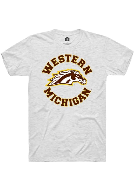 Western Michigan Broncos Grey Rally Circle Arch Short Sleeve T Shirt