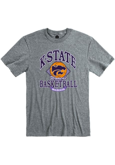 K-State Wildcats Grey Rally Womens Basketball Banner Short Sleeve T Shirt