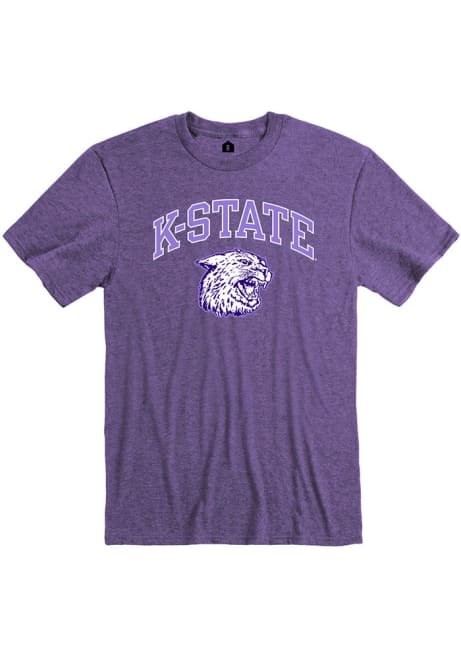 K-State Wildcats Purple Rally Vintage Arch Mascot Short Sleeve T Shirt