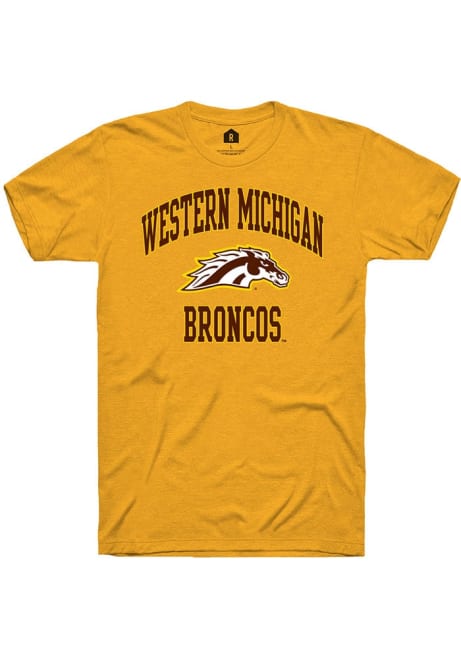 Western Michigan Broncos Gold Rally No 1 Graphic Short Sleeve T Shirt