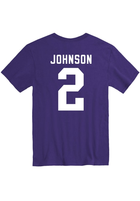 Avery Johnson Rally Mens Purple K-State Wildcats Football Name and Number Player T Shirt