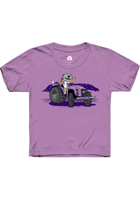 Toddler K-State Wildcats Lavender Rally Tractor Willie Short Sleeve T-Shirt