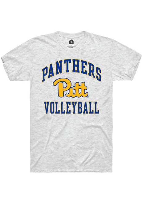 Mens Pitt Panthers White Rally Sport Drop Number One Volleyball Tee