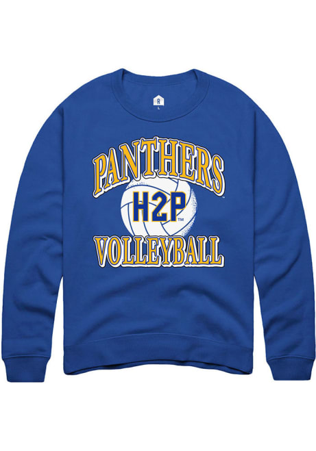 Mens Pitt Panthers Blue Rally Sport Drop H2P Volleyball Crew Sweatshirt