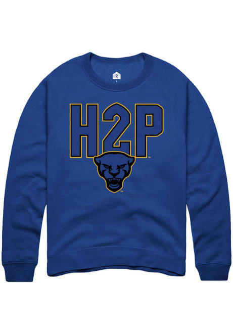 Mens Pitt Panthers Blue Rally HTP Crew Sweatshirt