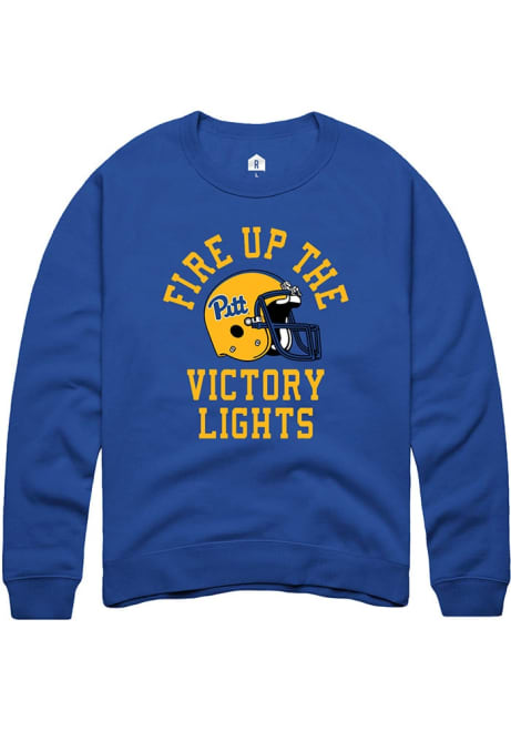 Mens Pitt Panthers Blue Rally Slogan Fashion Sweatshirt