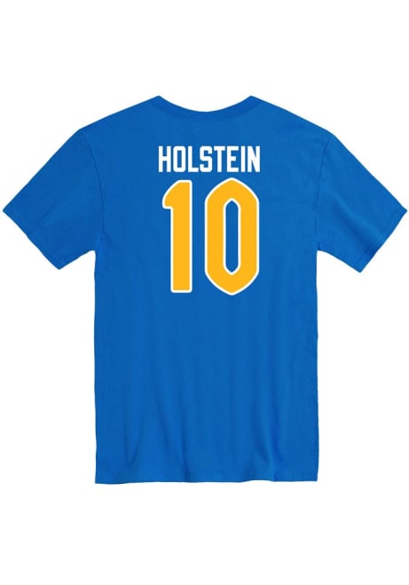 Eli Holstein Rally Mens Blue Pitt Panthers Football Name and Number Player T Shirt