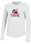Main image for Womens Maryland Terrapins White Under Armour Rounded Number One LS Tee