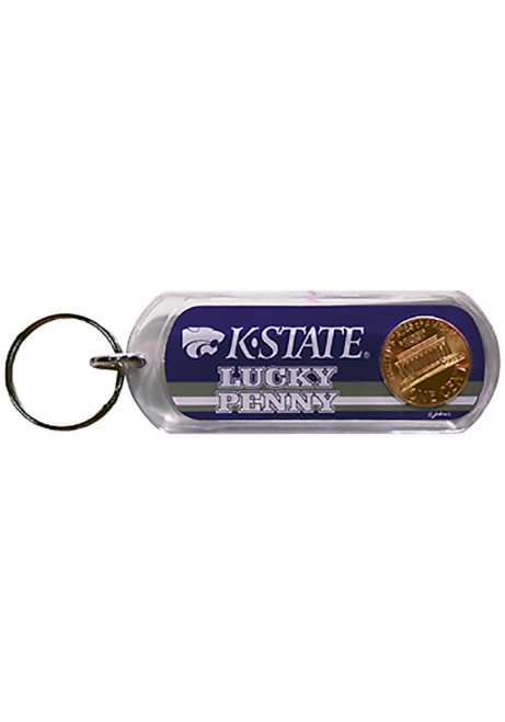 Purple K-State Wildcats Lucky Penny Keychain