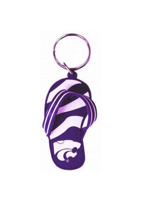 Purple K-State Wildcats Flip Flop Keychain