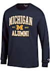 Main image for Mens Michigan Wolverines Navy Blue Champion Est Alumni Jersey Tee