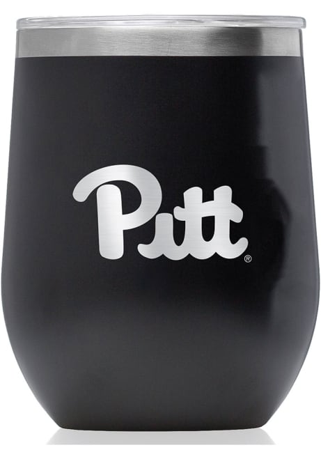 Black Pitt Panthers Corkcicle Triple Insulated Stainless Steel Stemless