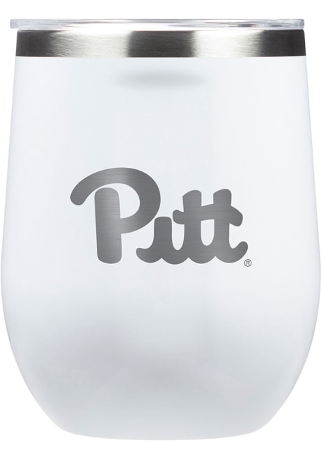 White Pitt Panthers Corkcicle Triple Insulated Stainless Steel Stemless