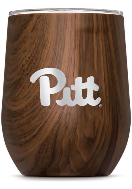 Brown Pitt Panthers Corkcicle Triple Insulated Stainless Steel Stemless