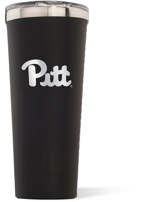 Black Pitt Panthers Corkcicle Triple Insulated Stainless Steel Tumbler