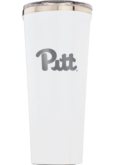 White Pitt Panthers Corkcicle Triple Insulated Stainless Steel Tumbler