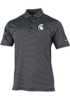 Main image for Mens Michigan State Spartans Black Columbia Heat Seal Double Hit Short Sleeve Polo Shirt
