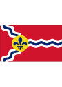 St Louis City Pattern Red Silk Screen Grommet Flag