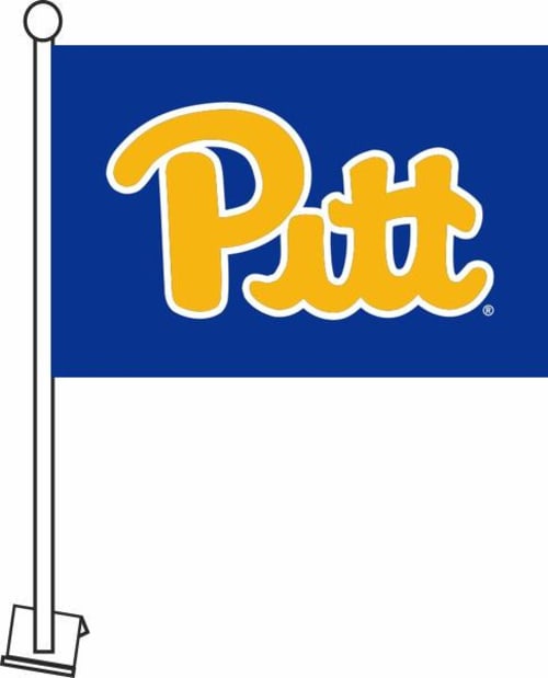 Blue Pitt Panthers 11x16 Inch Car Flag