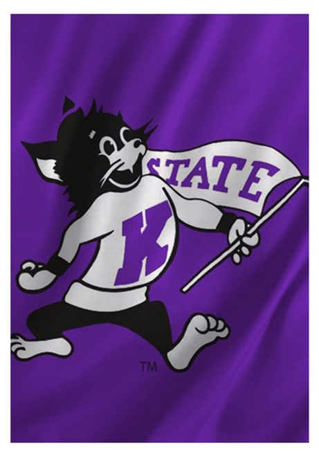 Purple K-State Wildcats 13x18 Garden Flag