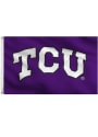 TCU Horned Frogs 3x5 Primary Logo Purple Silk Screen Grommet Flag