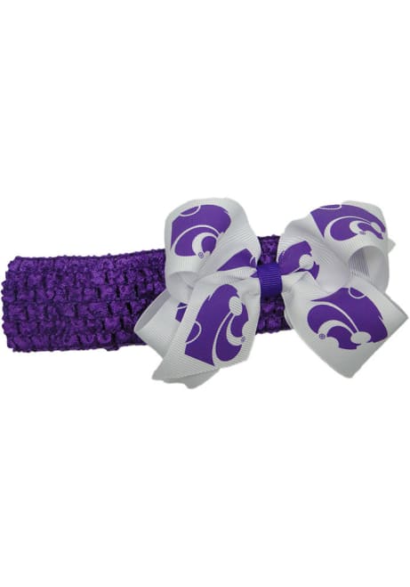 Crochet K-State Wildcats Baby Headband - Purple