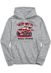 Main image for Toddler Ball State Cardinals Grey Vive La Fete On My Way Long Sleeve Hooded Sweatshirt