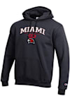 Main image for Mens Miami RedHawks Black Champion Pill Box Mom Powerblend Hooded Sweatshirt