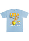 Main image for UCLA Bruins Basketball Hoops Heavyweight Short Sleeve T Shirt - Light Blue