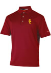 Main image for Mens USC Trojans Red Columbia Sand Tee Short Sleeve Polo Shirt
