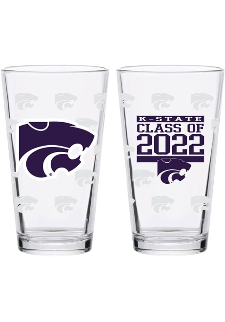 Purple K-State Wildcats 16 oz Class of 2022 Pint Glass