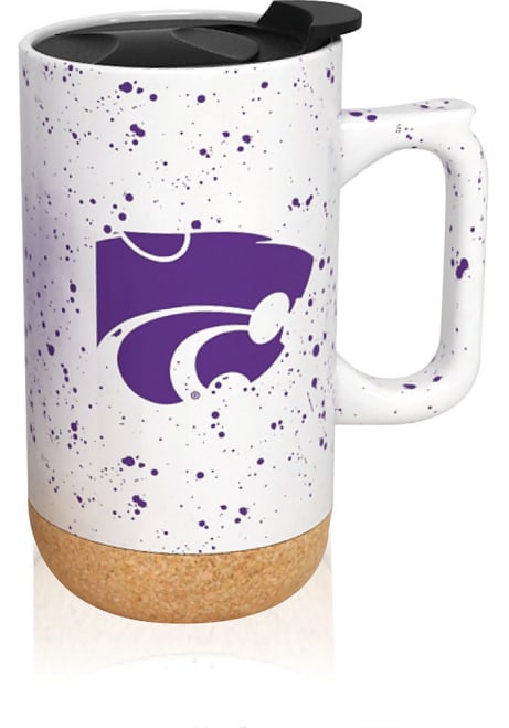 White K-State Wildcats 18oz Speckled Mug