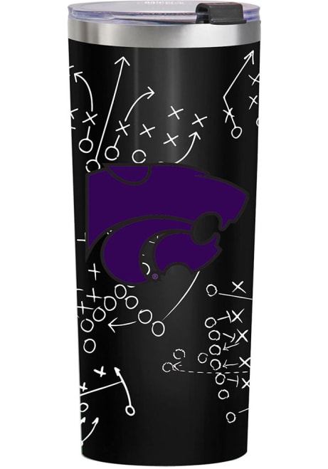 Black K-State Wildcats 24oz Playbook Stainless Steel Tumbler