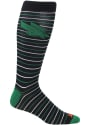 North Texas Mean Green Mens Black Stripe Dress Socks