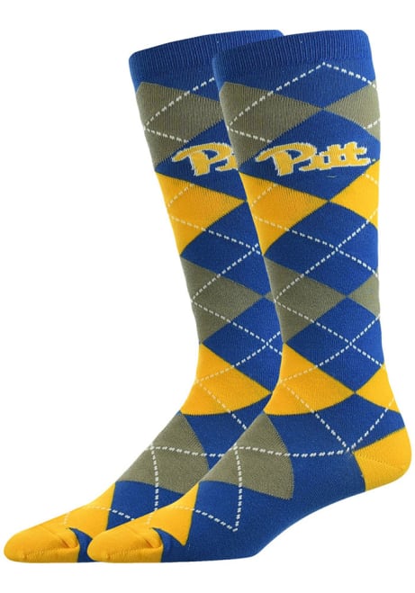 Argyle Pitt Panthers Mens Argyle Socks - Blue
