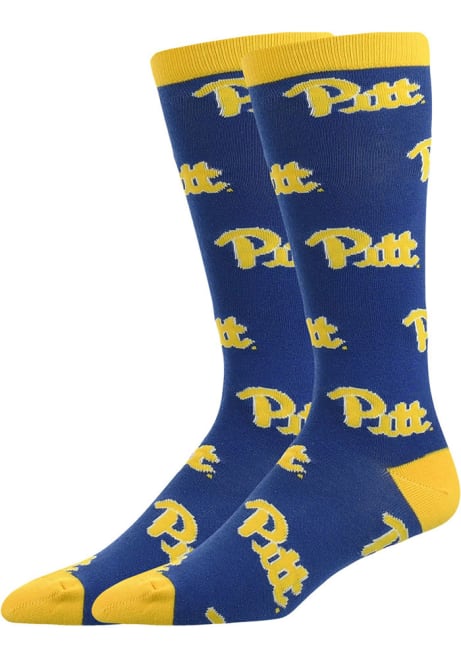 Allover Pitt Panthers Mens Dress Socks - Blue