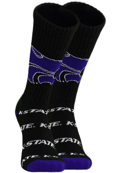 Super Mascot K-State Wildcats Mens Crew Socks - Purple