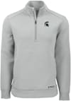 Main image for Mens Michigan State Spartans Ash Cutter and Buck Roam Qtr Zip Pullover